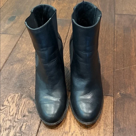 Thursday Everyday Leather Heel Black Boots, Size 9 - Picture 2 of 8